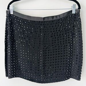 Haute Hippie Black Embellished Mini Skirt